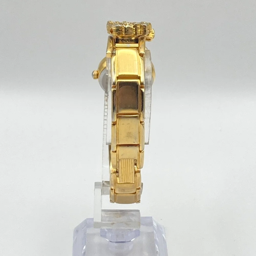 Cassant Womens Watch 22mm Gold Tone Elephant Slide Charms New Battery 6.75